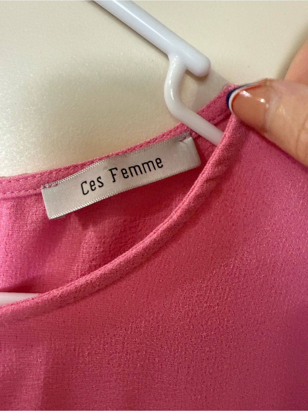 Ces Femme - Bubble Gum Pink Flutter Sleeve Blouse - Picture 5 of 6